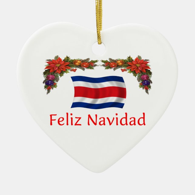 Costa Rica-Weihnachten Keramik Ornament (Vorne)