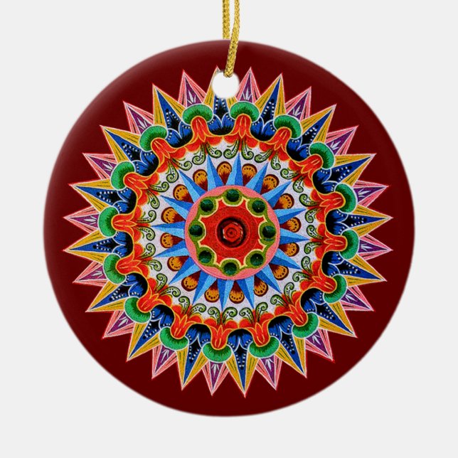 Costa Rican Oxcartwheel Ornament (Vorne)