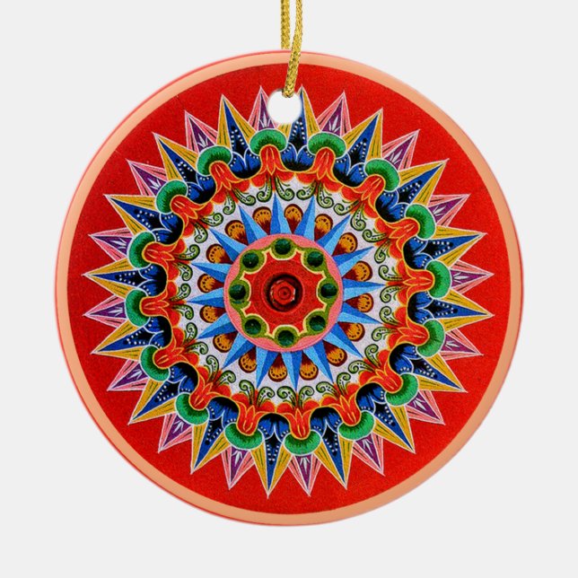 Costa Rican Oxcartwheel Ornament (Vorne)