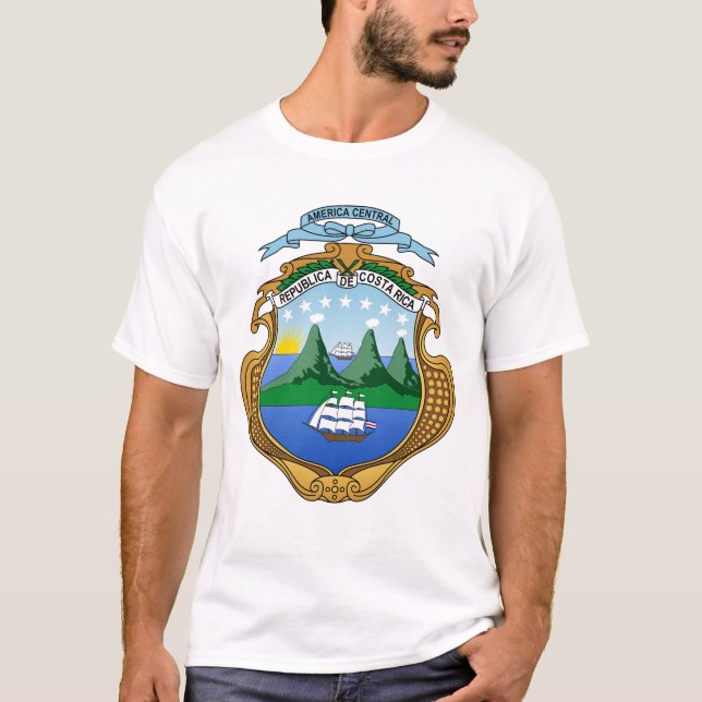 Costa Ricaner Wappen T - Shirt (Vorderseite)