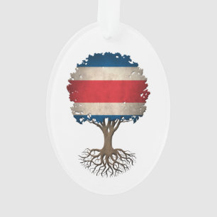 Costa-ricanische Flagge Baum des Lebens Anpassbar Ornament