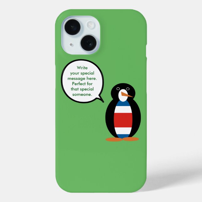 Costa-ricanische Zivilflagge Sprechender Herr Ping Case-Mate iPhone Hülle (Rückseite)