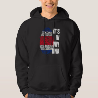Costa Ricas Flagge Dna Fingerprint Costa Rica Hoodie