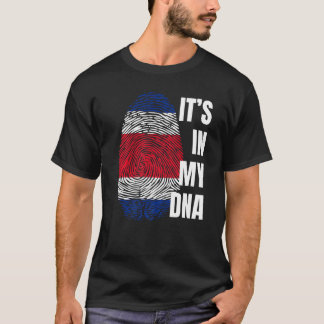 Costa Ricas Flagge Dna Fingerprint Costa Rica T-Shirt