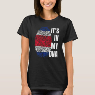 Costa Ricas Flagge Dna Fingerprint Costa Rica T-Shirt