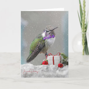 Costa's Hummingbird & Holiday wünscht sich! Blindk Dankeskarte
