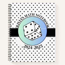 Costomazable Schwarz-Weiß-Elegante MATH Notizbuch