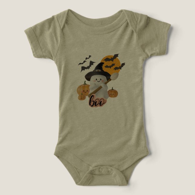 Costume Bébé d'Halloween mignon - BooGhost et Citr (Design Recto)