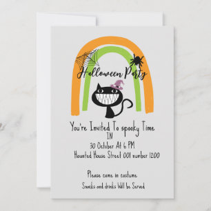 Costume de chat noir pour enfants Invitation à une