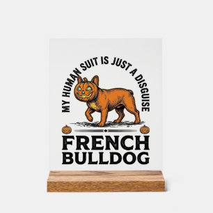 Costume de chemise de pumpkin de bouledogue frança