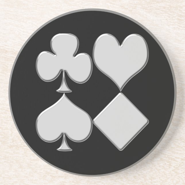 Costume de jeu de cartes de poker Dessous de verre (Devant)