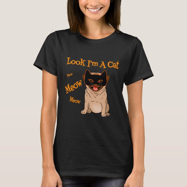 Costume d'Halloween carlin chien Tshirt Funny Carl (Devant)