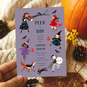 Costume d'Halloween enfants bébé douche invitation