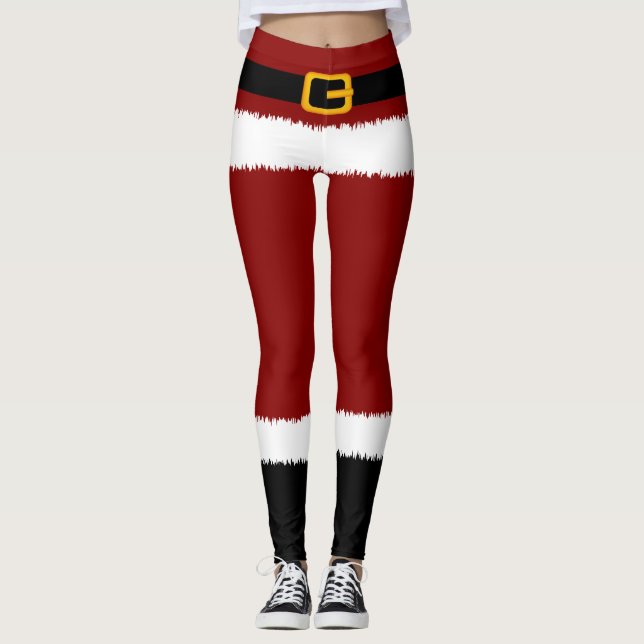 Costume du Père Noël Leggings de Noël (Devant)