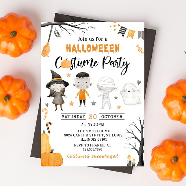 Costume Enfants Cute Halloween Invitation de fête  (Créateur téléchargé)