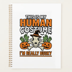Costume Humain Husky Drôle T-Shirt Chien Halloween