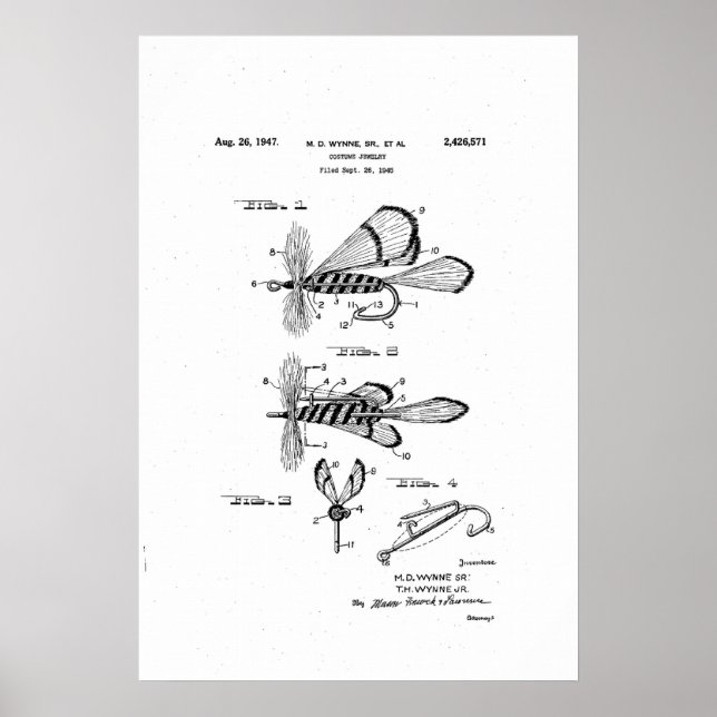 costume jewelry patent / dry fishing fly poster (Vorne)