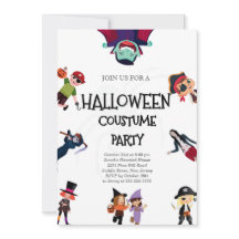 Costume mignon Invitation de la fête d'Halloween