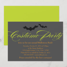 Costume Party Green Script Einladung