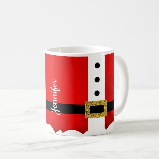 Costume Père Noël personnalisé Mug de Noël (Devant droit)
