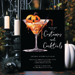 Costumes & Cocktail Halloween Party Einladung<br><div class="desc">This festive invitation features a jack-o'-lantern Halloween cocktail. The words "costumes and cocktails" are written in a fun script font. It's the perfect way to invite your friends to a spooky-sweet Halloween party where they can come dressed up in their costumes and enjoy a delicious Halloween cocktail.</div>