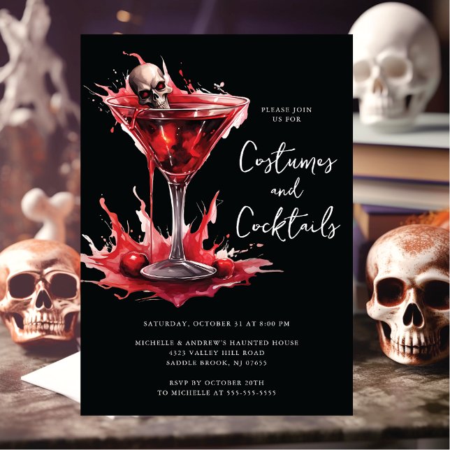 Costumes & Cocktail Invitation à la fête d'Hallowe (Créateur téléchargé)