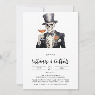 Costumes & Cocktails Invitation à la fête d'Hallow