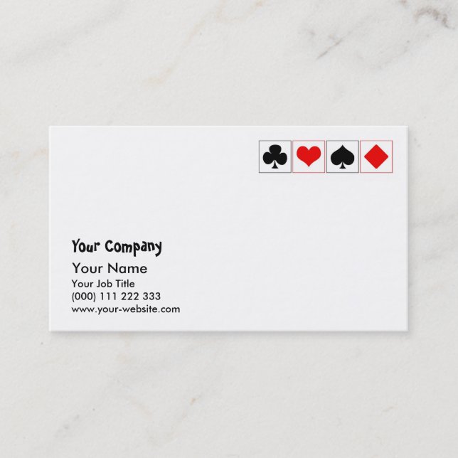 Costumes de carte de jeu (Devant)