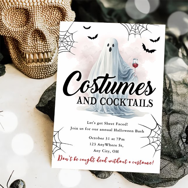 Costumes Et Cocktail Invitation De Fête Halloween (Créateur téléchargé)