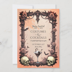 Costumes et cocktails gothiques Invitation Hallowe