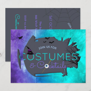 Costumes et cocktails Invitation à la fête d'Hallo