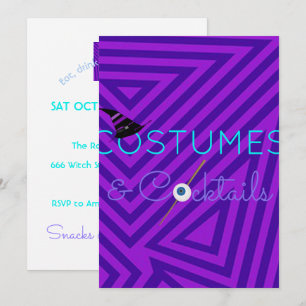 Costumes et cocktails Invitation à la fête d'Hallo