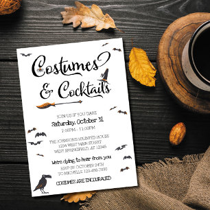 Costumes et cocktails Invitation Halloween