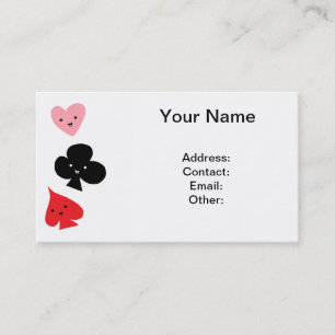 Costumes mignons de carte de jeu