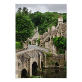 Costwolds town Castle Combe Foto drucken