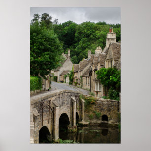 Costwolds town Castle Combe poster imprimer