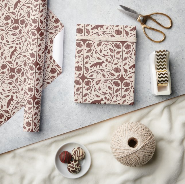 Cosy Autumnal Wrapping Paper Geschenkpapier (Basteln)
