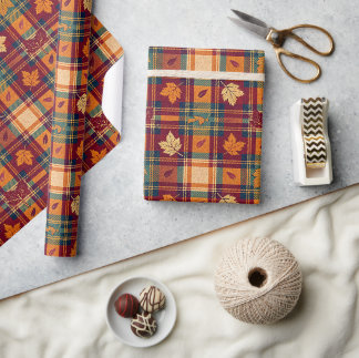 Cosy Autumnal Wrapping Paper Geschenkpapier