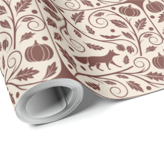 Cosy Autumnal Wrapping Paper Geschenkpapier