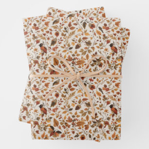 Cosy Autumnal Wrapping Paper Geschenkpapier Set
