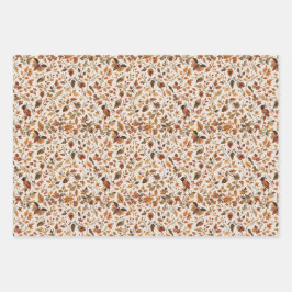 Cosy Autumnal Wrapping Paper Geschenkpapier Set
