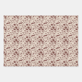 Cosy Autumnal Wrapping Paper Geschenkpapier Set