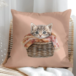 Cosy Basket Cat Pillow - Cinnamon Edition Kissen