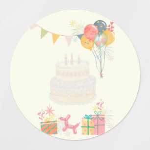 Cosy Birthday Card Etiketten