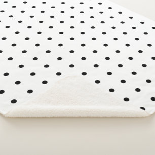 Cosy Black Polka Dot Pattern Sherpadecke