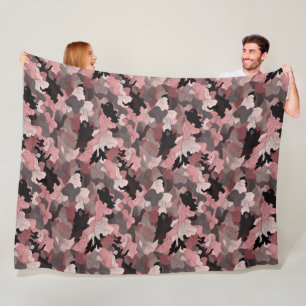 Cosy Blush Pink Camouflage Blanket für stilvolle C Fleecedecke