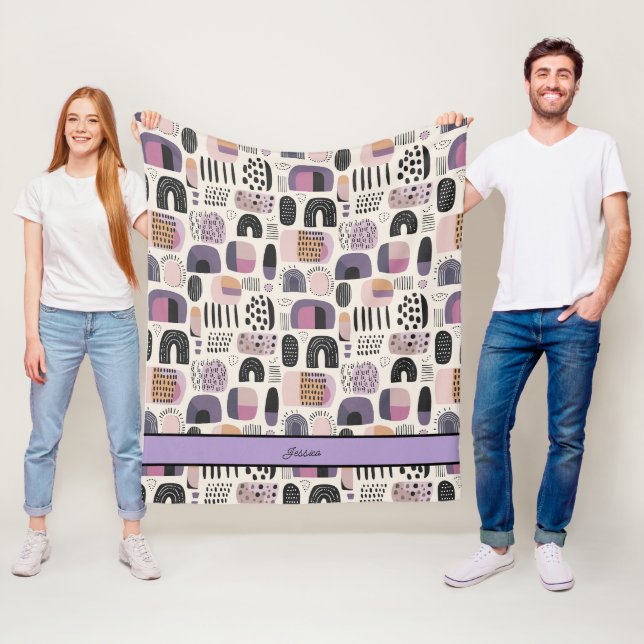Cosy Boho Fall Lila Fleecedecke (Beispiel)