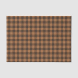 Cosy Brown Kariert Buffalo Print Muster Seidenpapier