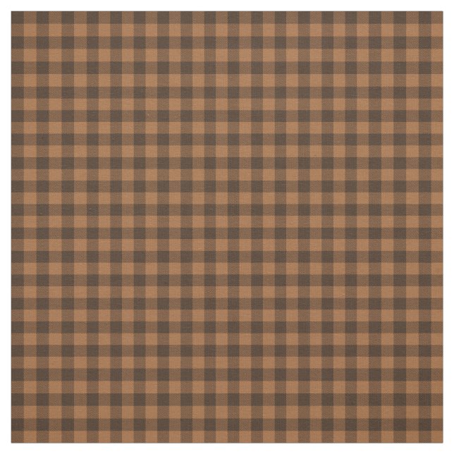 Cosy Brown Kariert Buffalo Print Muster Stoff (Muster)