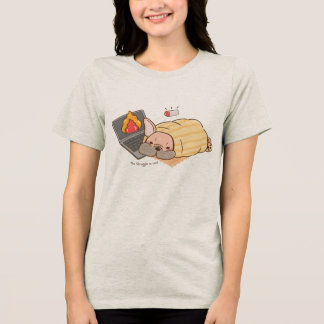 Cosy-Burnout-Bulldog-Damen-T-Shirt Tri-Blend Shirt